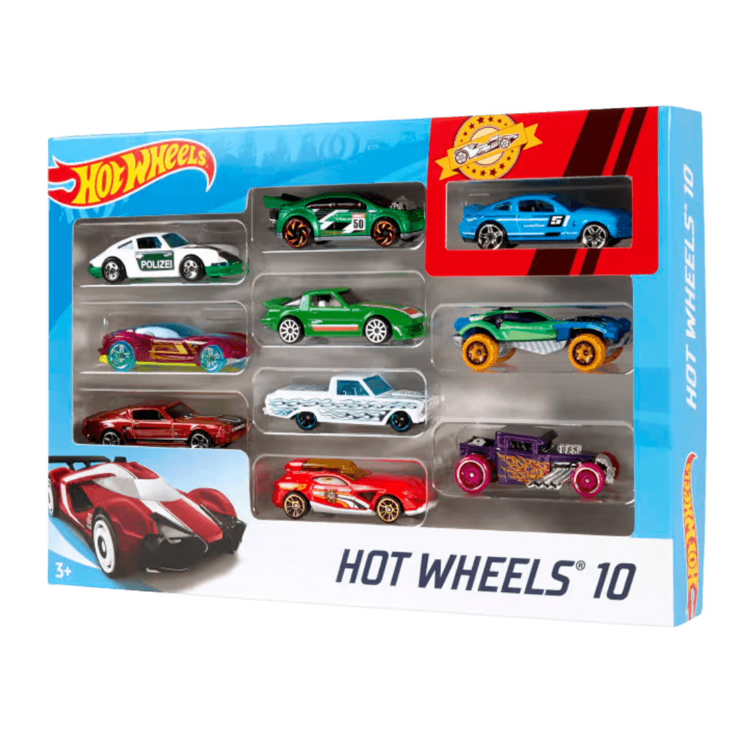 Hot Wheels Die Cast Basics Veículo de Brinquedo Pacote 10 Carros